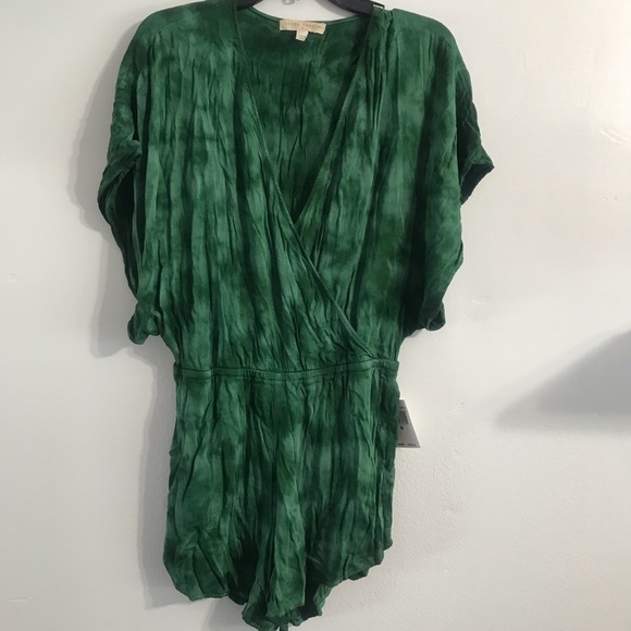 Green dragon romper shorts tide died sz - Picture 1 of 6